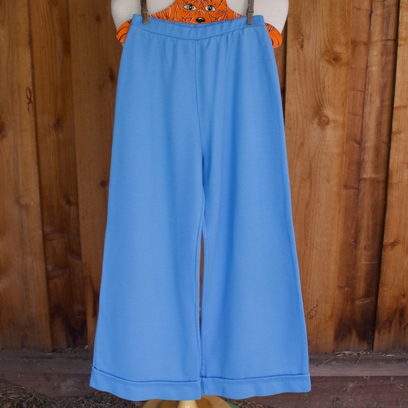 Vintage 70's Aileen Girl Blue Bellbottom Kids Pants Size 10 - Picture 1 of 14